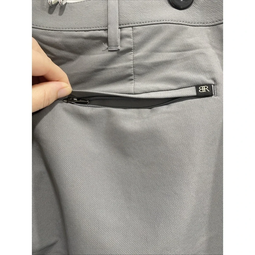 Banana Republic Mens Performance Pants Grey 40x32 Stretch Flat Front Lightweight